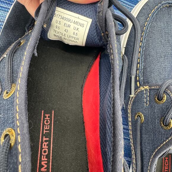 Levi's Boat Shoes Mens 9.5 EUR 43 Coastal Nautical Blue Lace Up GREAT CONDITION - Picture 13 of 13